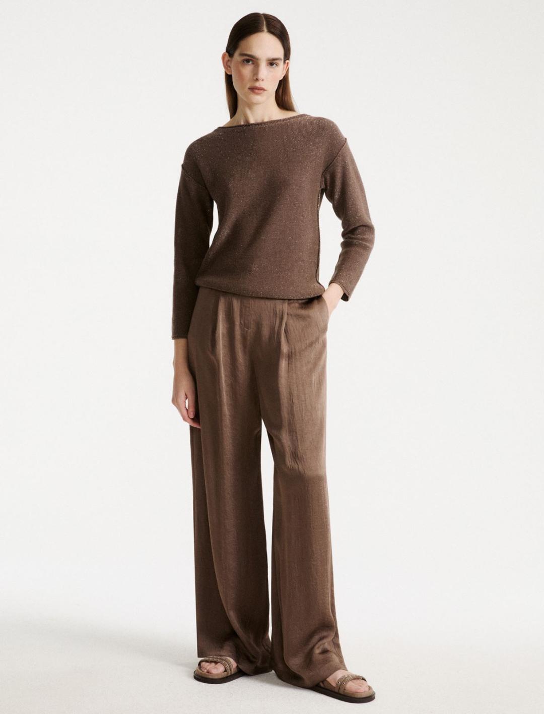 Pantalone ampio in twill crinckle | Marella Pantalone ampio in twill crinckle - 2 | Marella