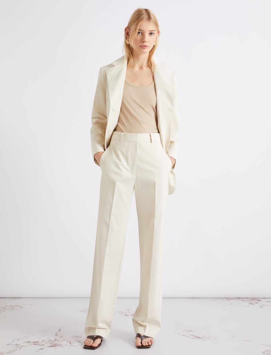 Pantalone dritto in popeline di puro cotone | Marella Pantalone dritto in popeline di puro cotone - 2 | Marella