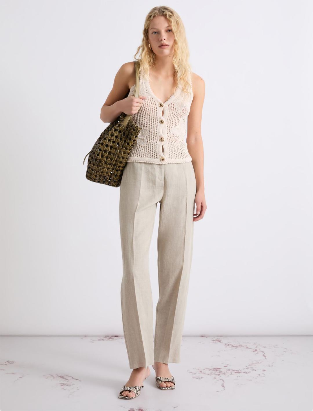 Chino in tela di lino | Marella Chino in tela di lino - 2 | Marella