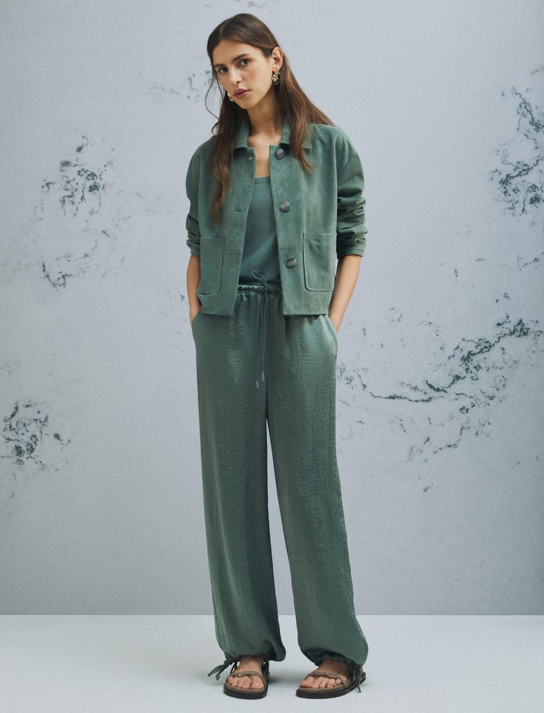 Jogger in twill crinckle | Marella Jogger in twill crinckle - 2 | Marella