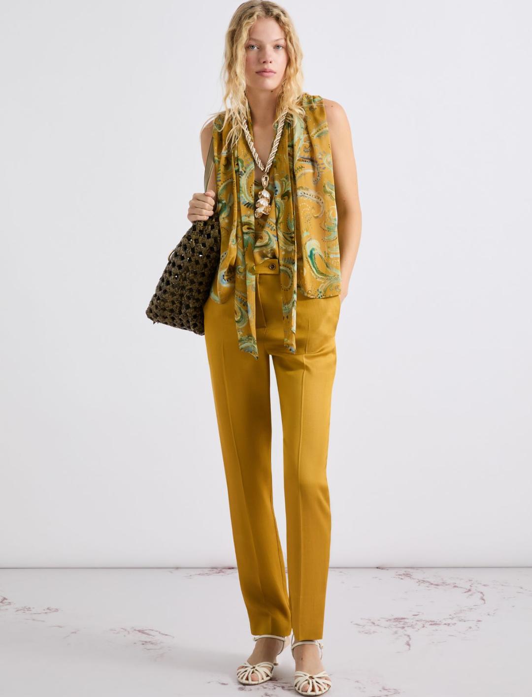 Chino in viscosa e lino | Marella Chino in viscosa e lino - 2 | Marella