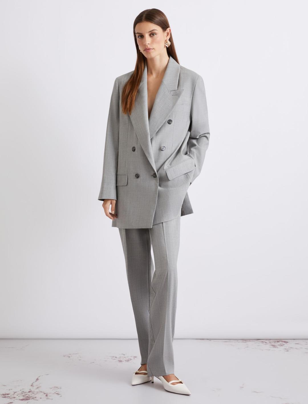 Pantalone sartoriale in lana e seta effetto grisaglia | Marella Pantalone sartoriale in lana e seta effetto grisaglia - 2 | Marella