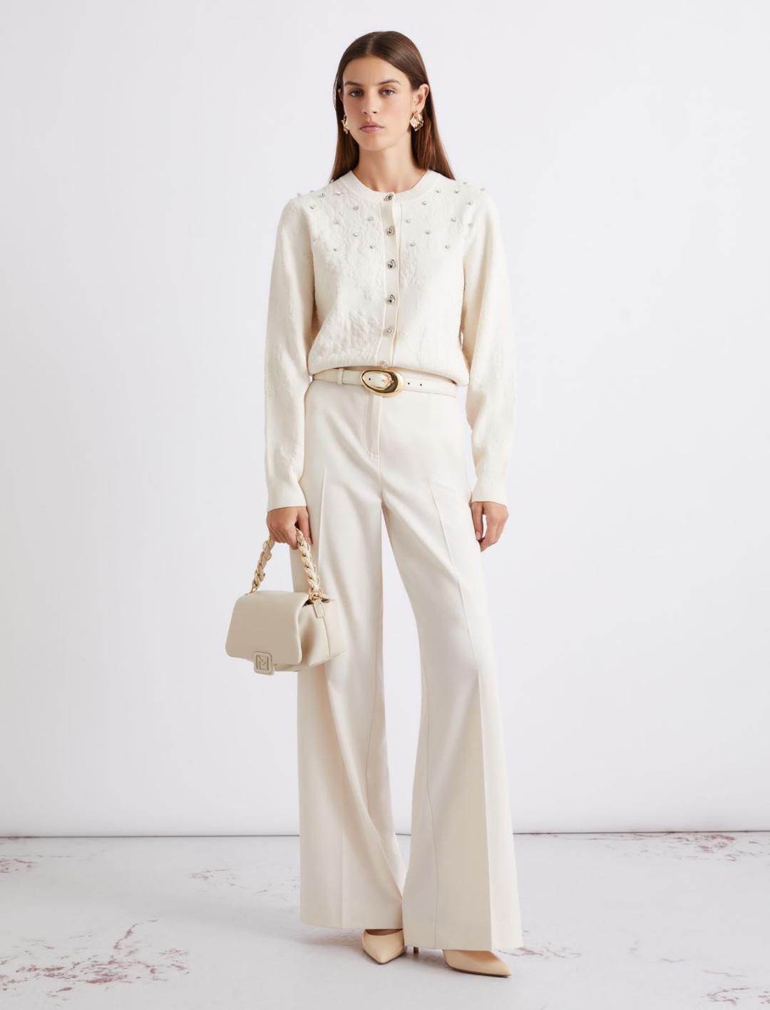 Pantalone dritto in tela stretch | Marella Pantalone dritto in tela stretch | Marella