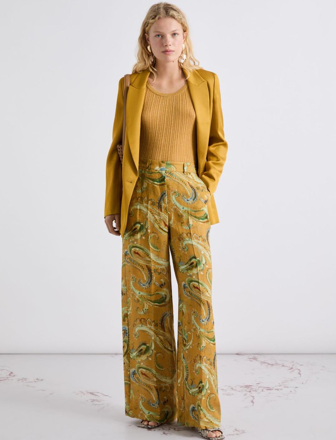 Pantalone a palazzo in lino | Marella Pantalone a palazzo in lino - 2 | Marella