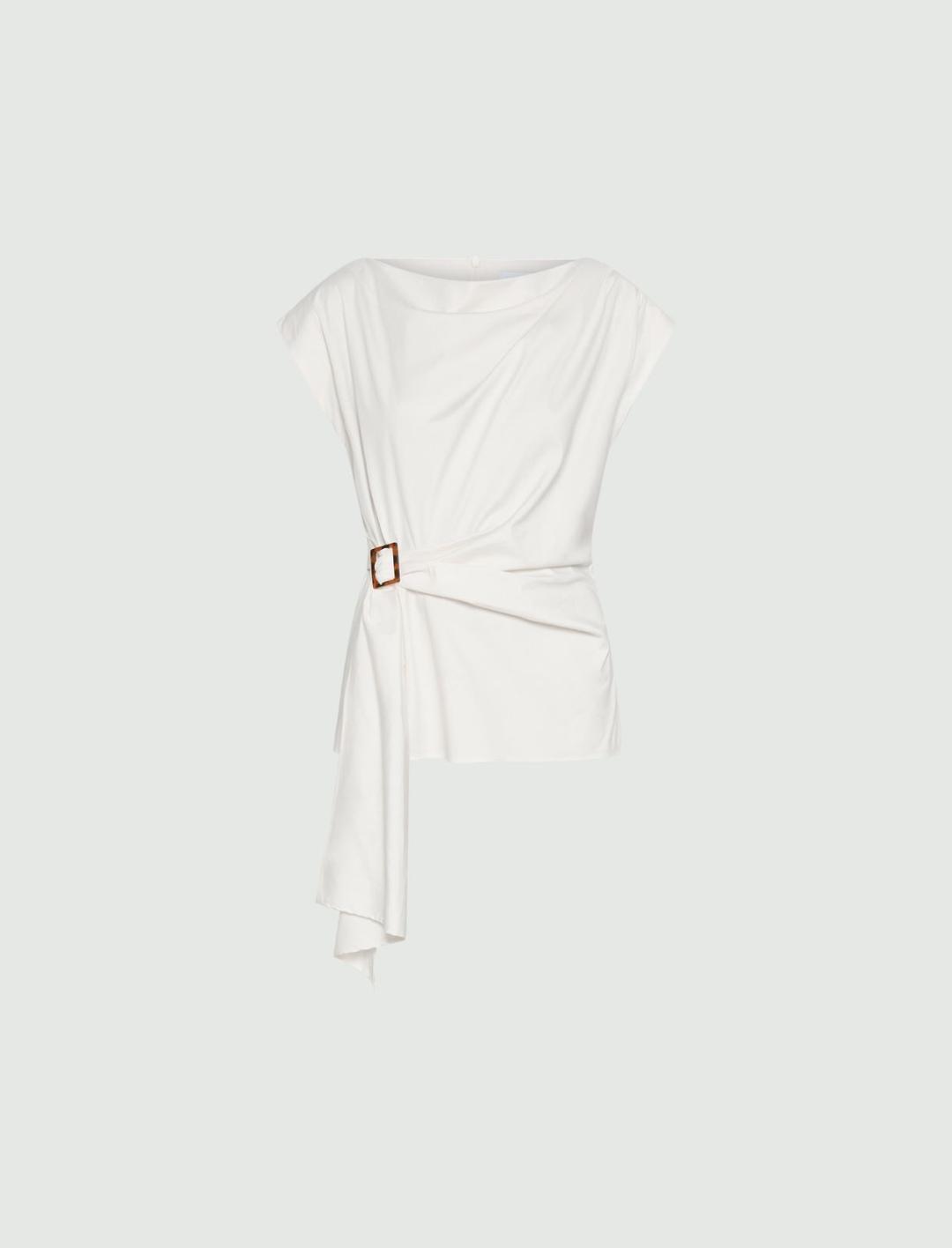 Blusa smanicata con drappeggio | Marella Blusa smanicata con drappeggio - 1 | Marella