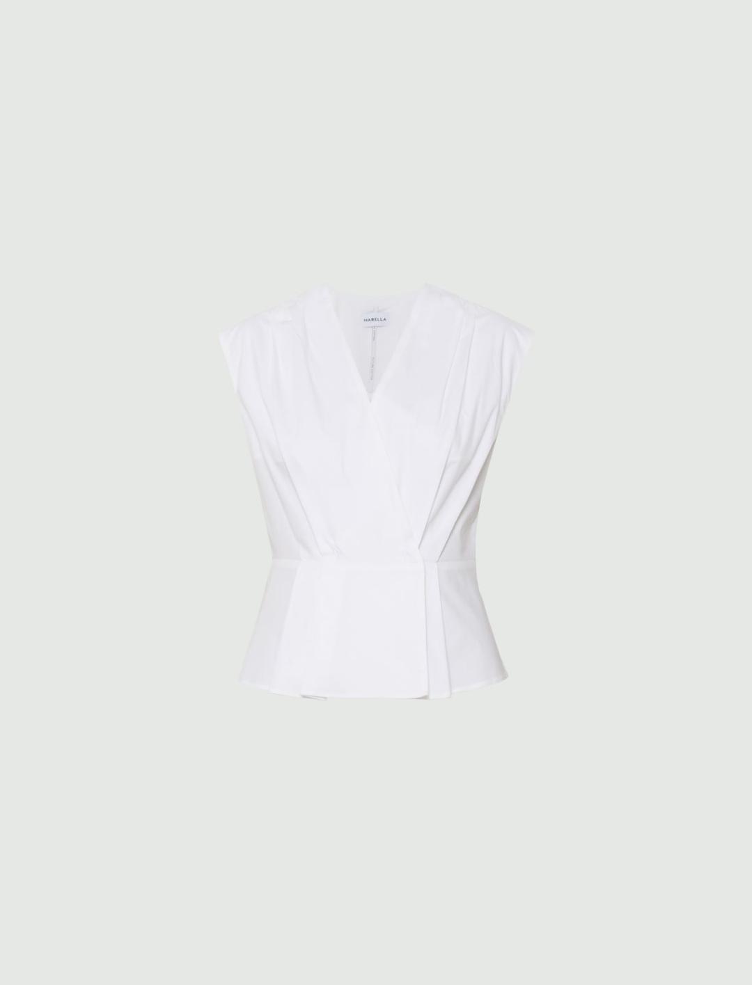 Top smanicato in popeline | Marella Top smanicato in popeline - 1 | Marella