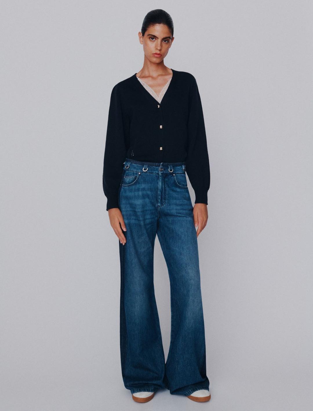 Jeans wide leg a vita alta in denim | Marella Jeans wide leg a vita alta in denim - 2 | Marella