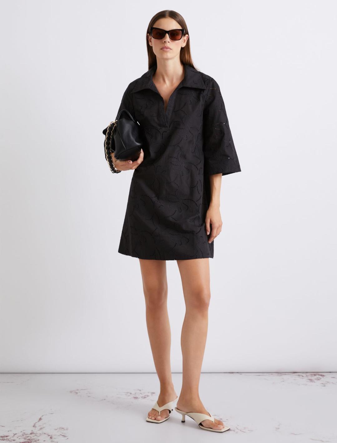 Abito in popeline con ricamo sangallo | Marella Abito in popeline con ricamo sangallo - 2 | Marella