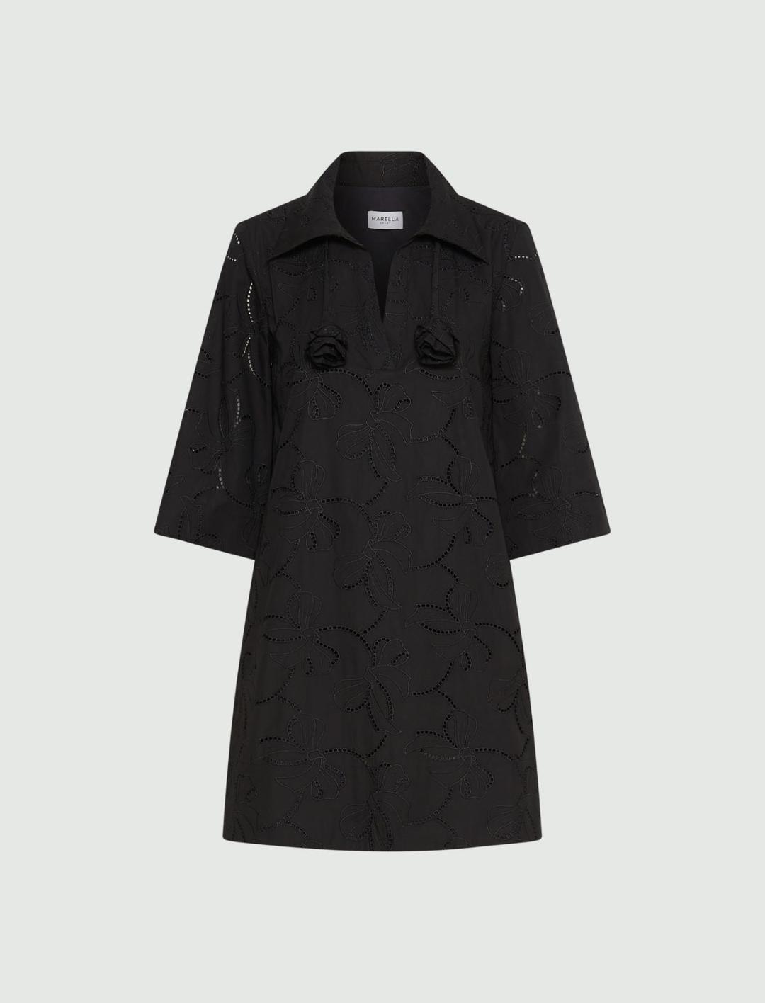 Abito in popeline con ricamo sangallo | Marella Abito in popeline con ricamo sangallo - 1 | Marella
