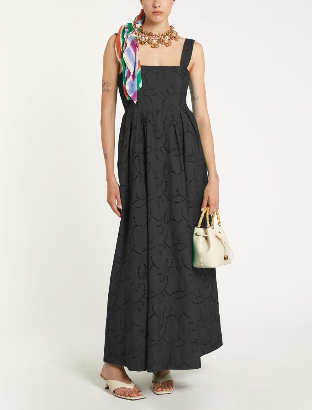 Abito fit and flare in popeline con ricamo sangallo | Marella Abito fit and flare in popeline con ricamo sangallo - 1 | Marella