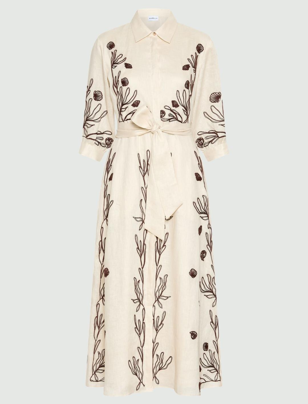 Abito in lino ricamato | Marella Abito in lino ricamato - 1 | Marella