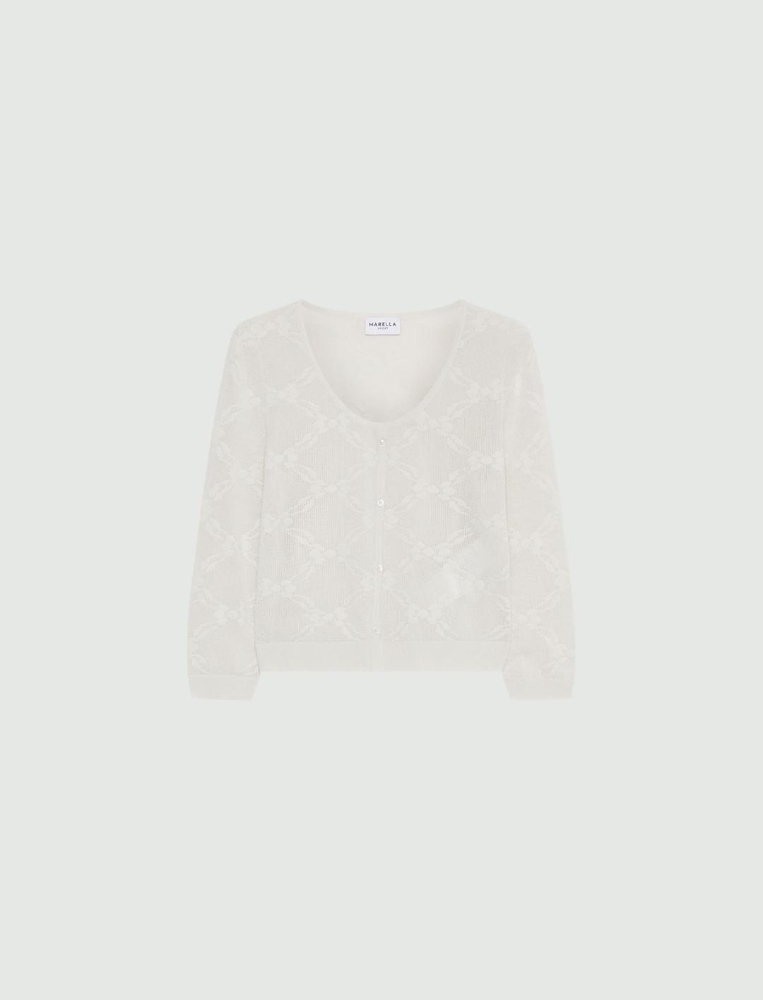 Cardigan in maglia pizzo ultra light | Marella Cardigan in maglia pizzo ultra light - 1 | Marella