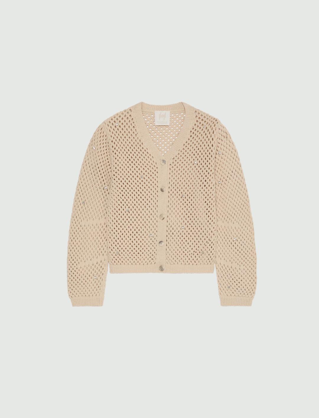Cardigan a rete con strass | Marella Cardigan a rete con strass - 1 | Marella