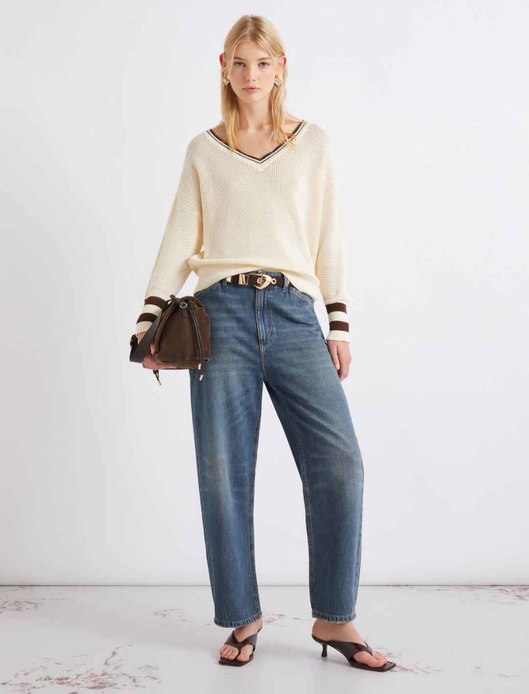 Maglia in cotone con scollo a V | Marella Maglia in cotone con scollo a V | Marella