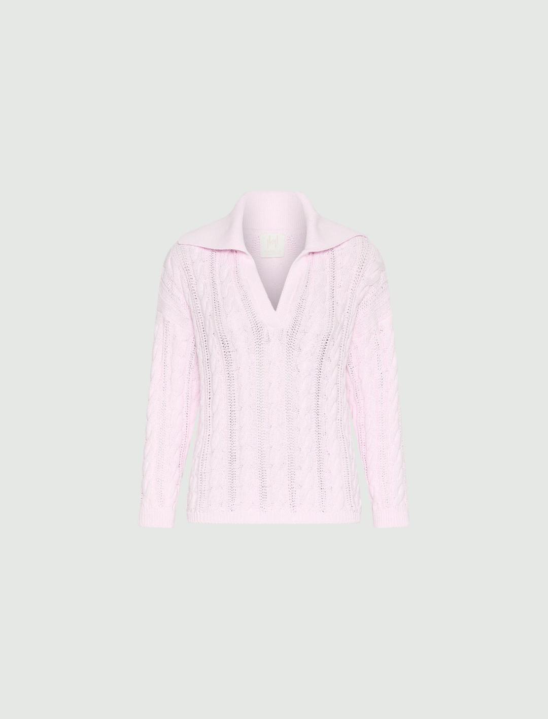 Maglia a polo in cotone cablé | Marella Maglia a polo in cotone cablé - 1 | Marella