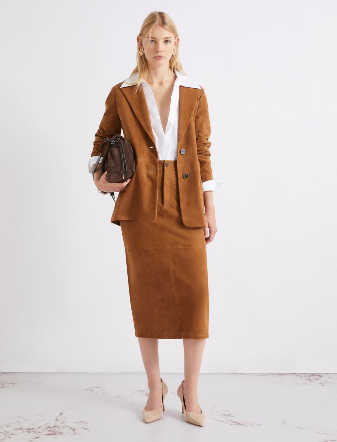 Blazer semiaderente in camoscio | Marella Blazer semiaderente in camoscio | Marella