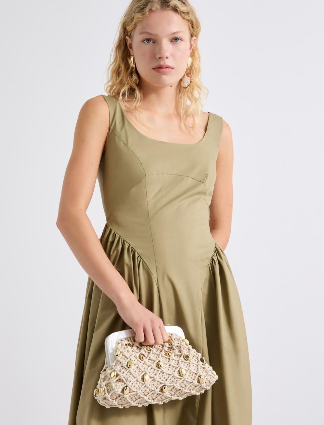 Pochette in rafia con intreccio | Marella Pochette in rafia con intreccio - 2 | Marella