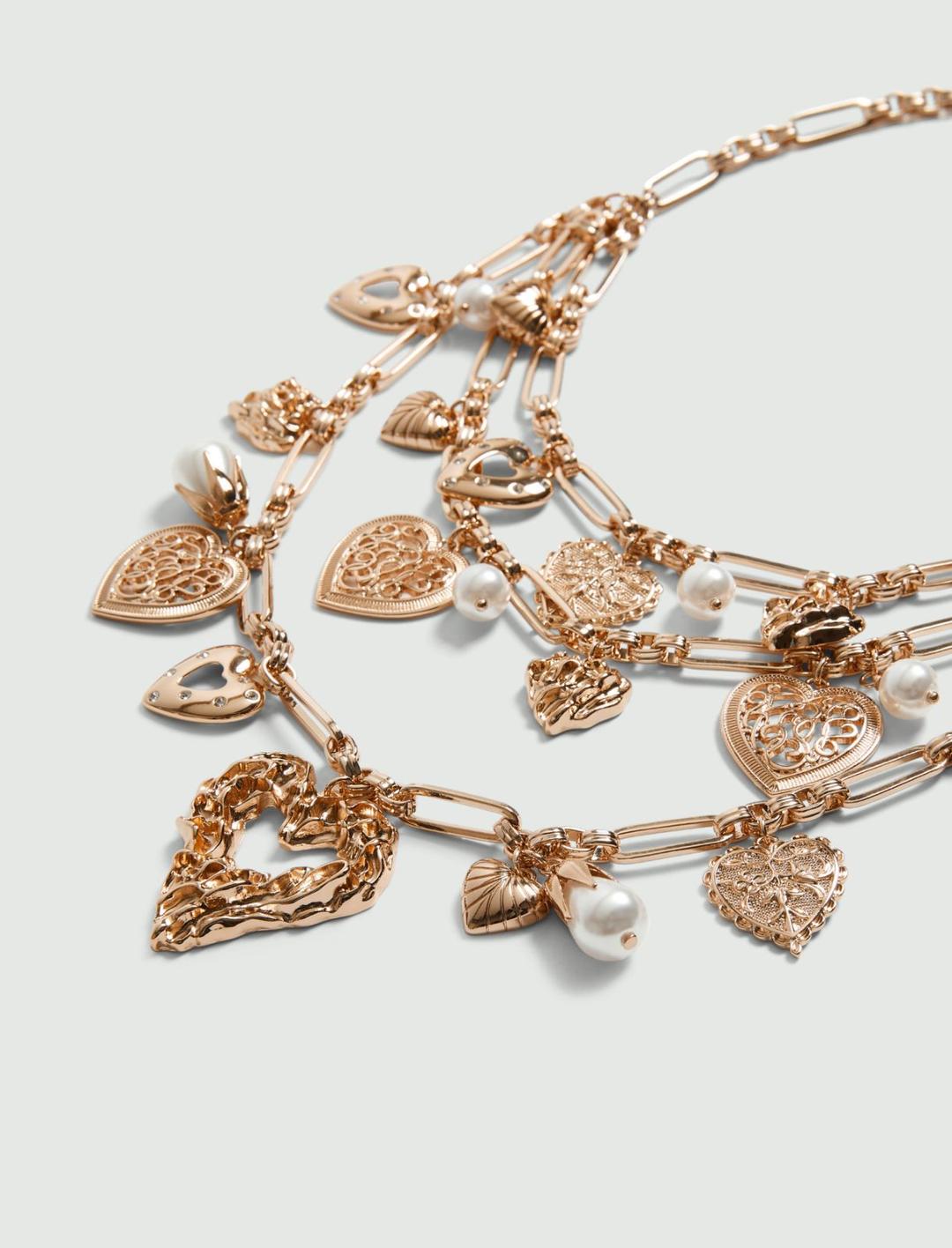 Collana multi giro con cuore e perle | Marella Collana multi giro con cuore e perle - 2 | Marella