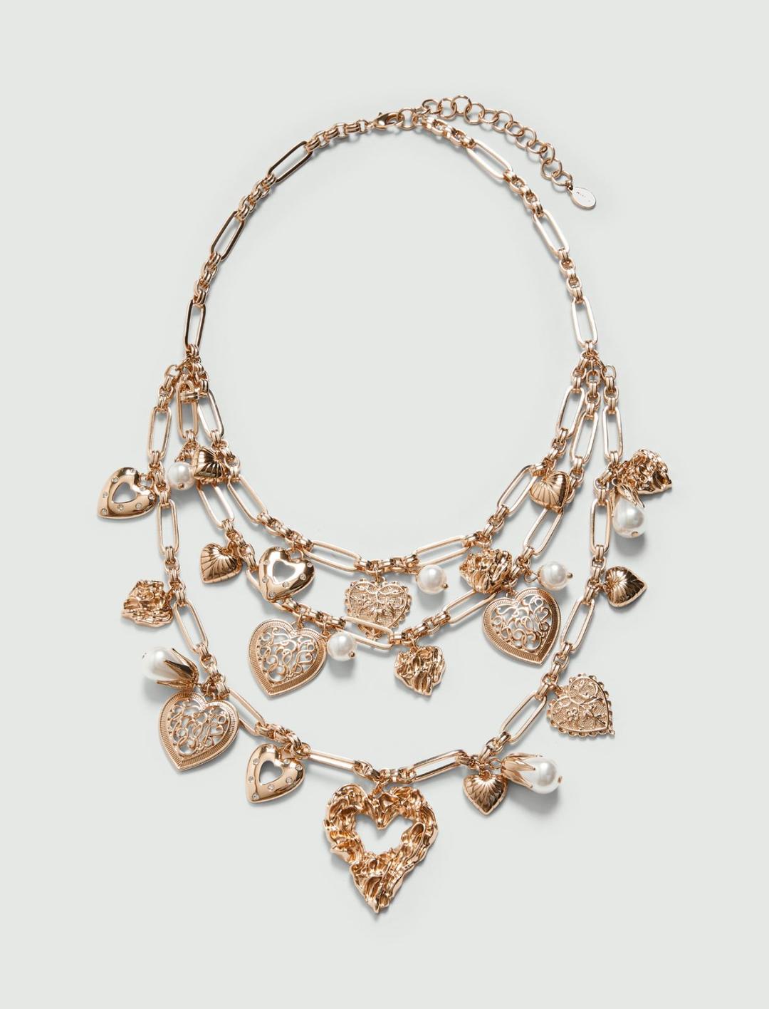 Collana multi giro con cuore e perle | Marella Collana multi giro con cuore e perle - 1 | Marella