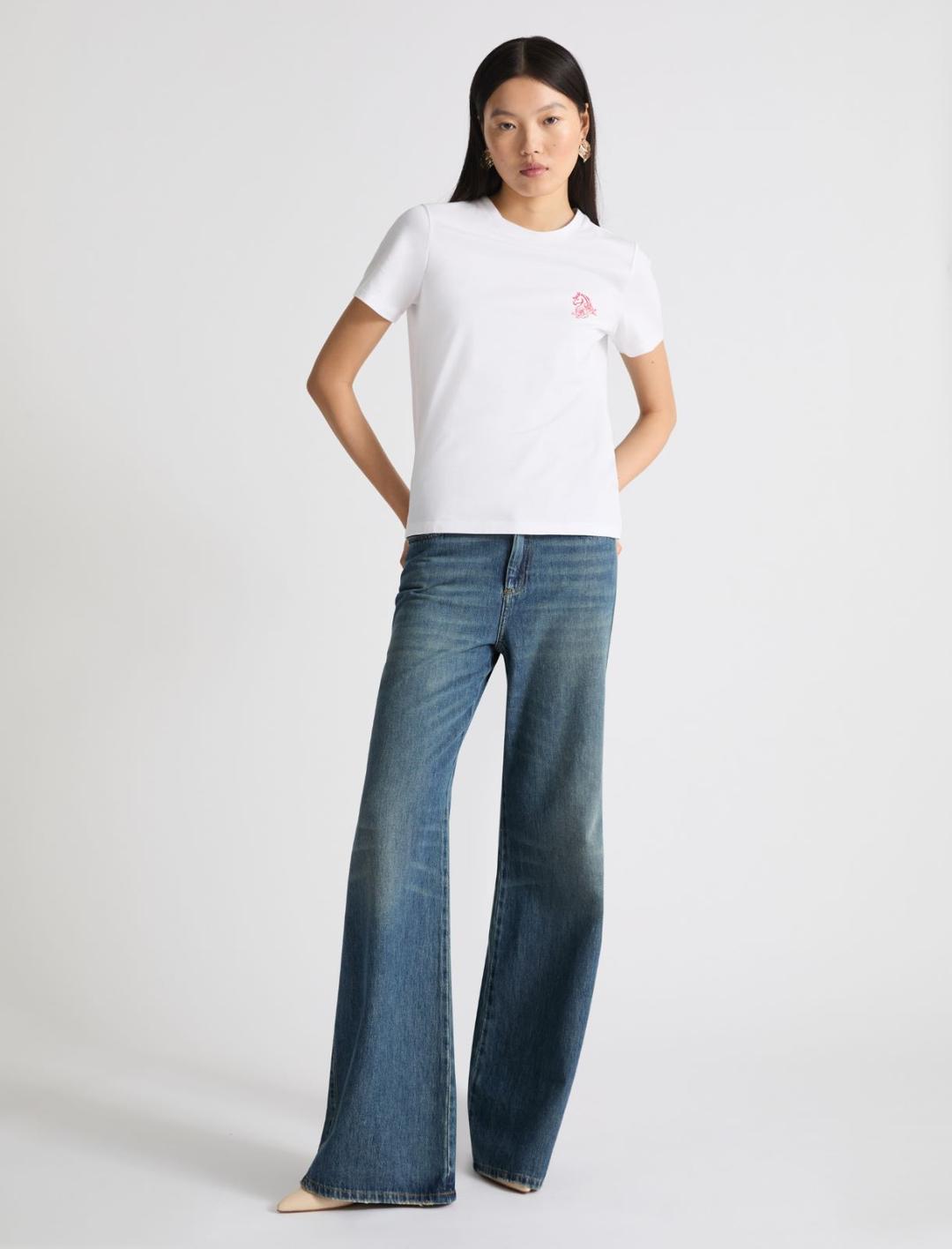 T-shirt in puro cotone con ricami | Marella T-shirt in puro cotone con ricami | Marella