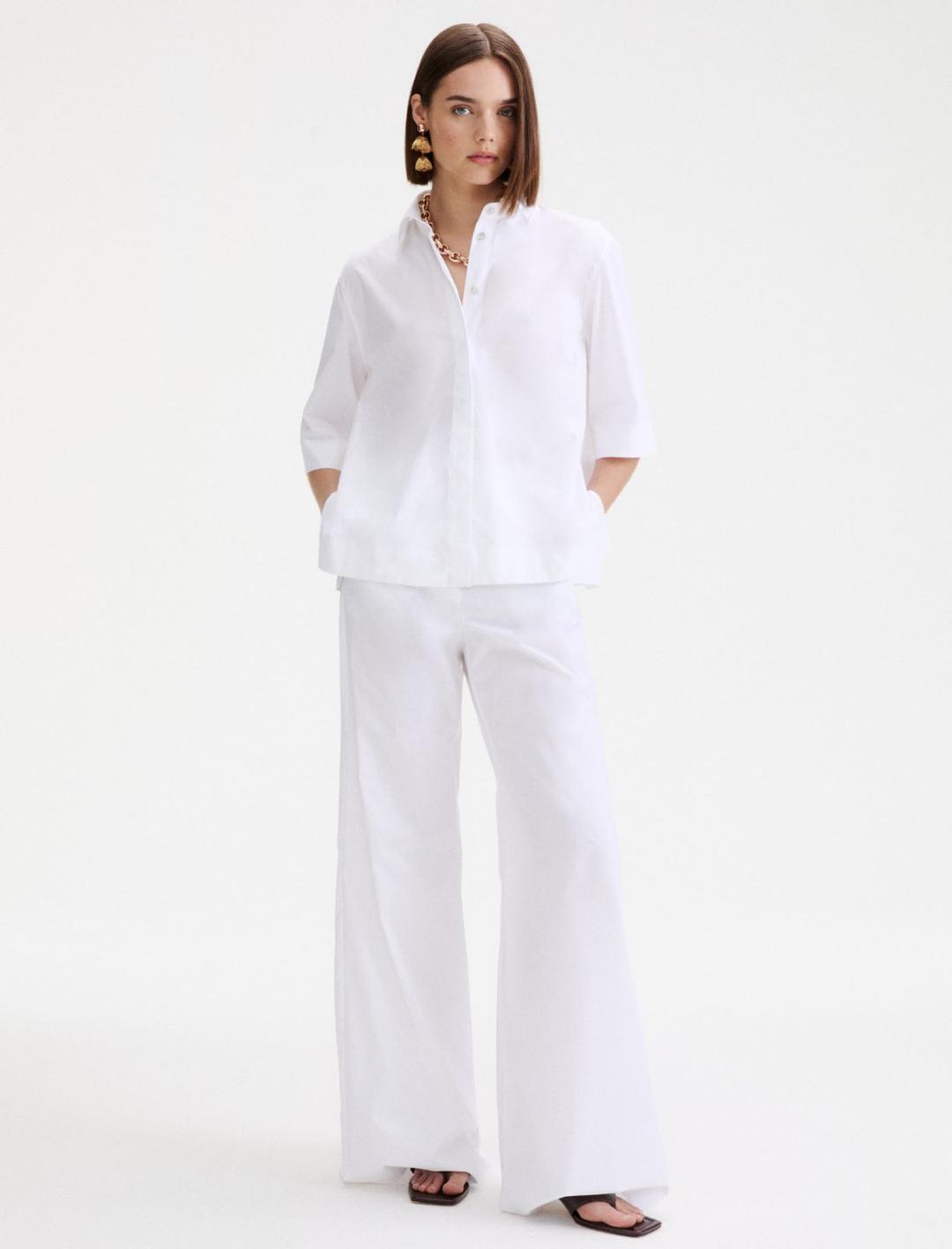 Pantalone wide leg in popeline | Marella Pantalone wide leg in popeline - 2 | Marella