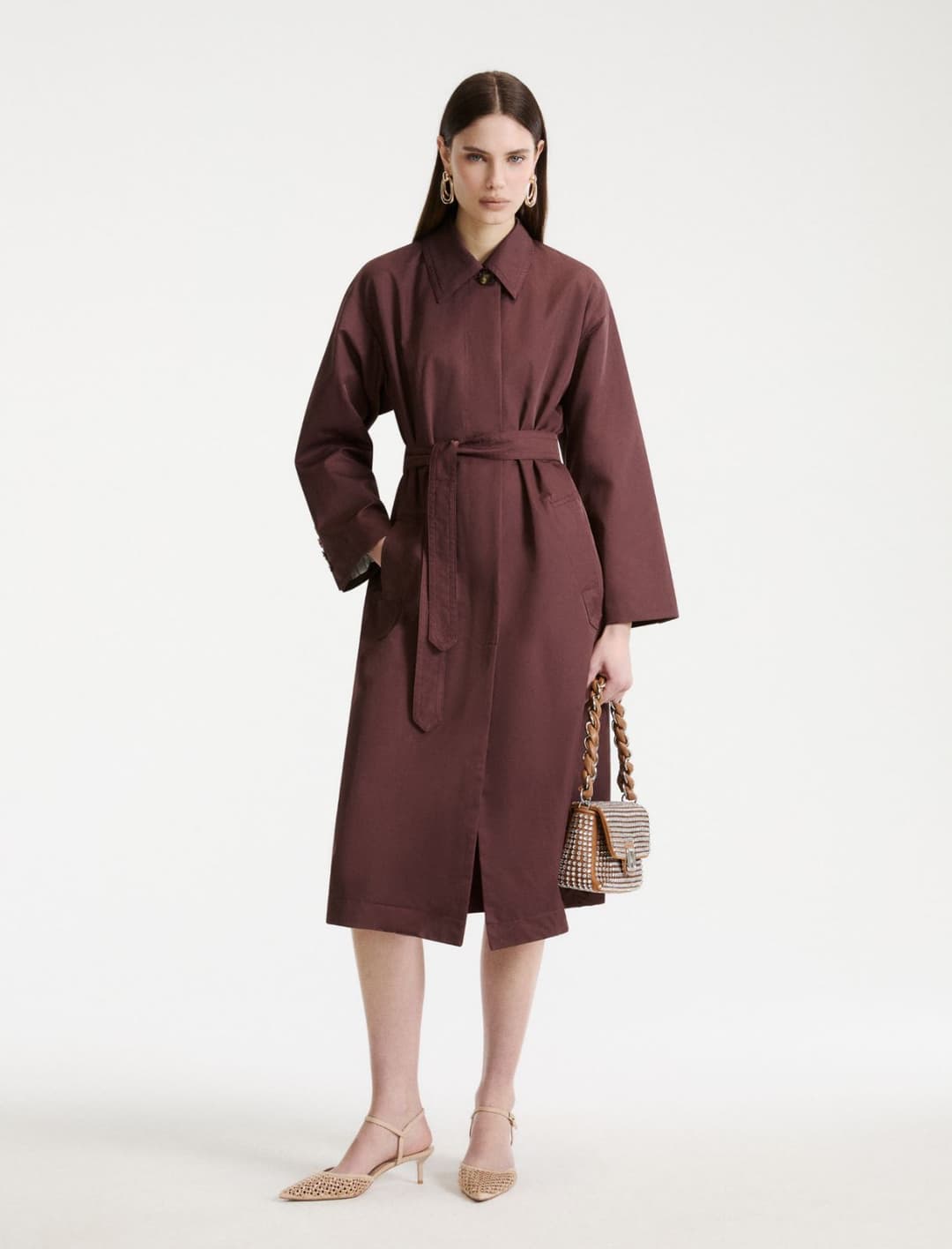 Trench in twill antigoccia | Marella Trench in twill antigoccia - 2 | Marella