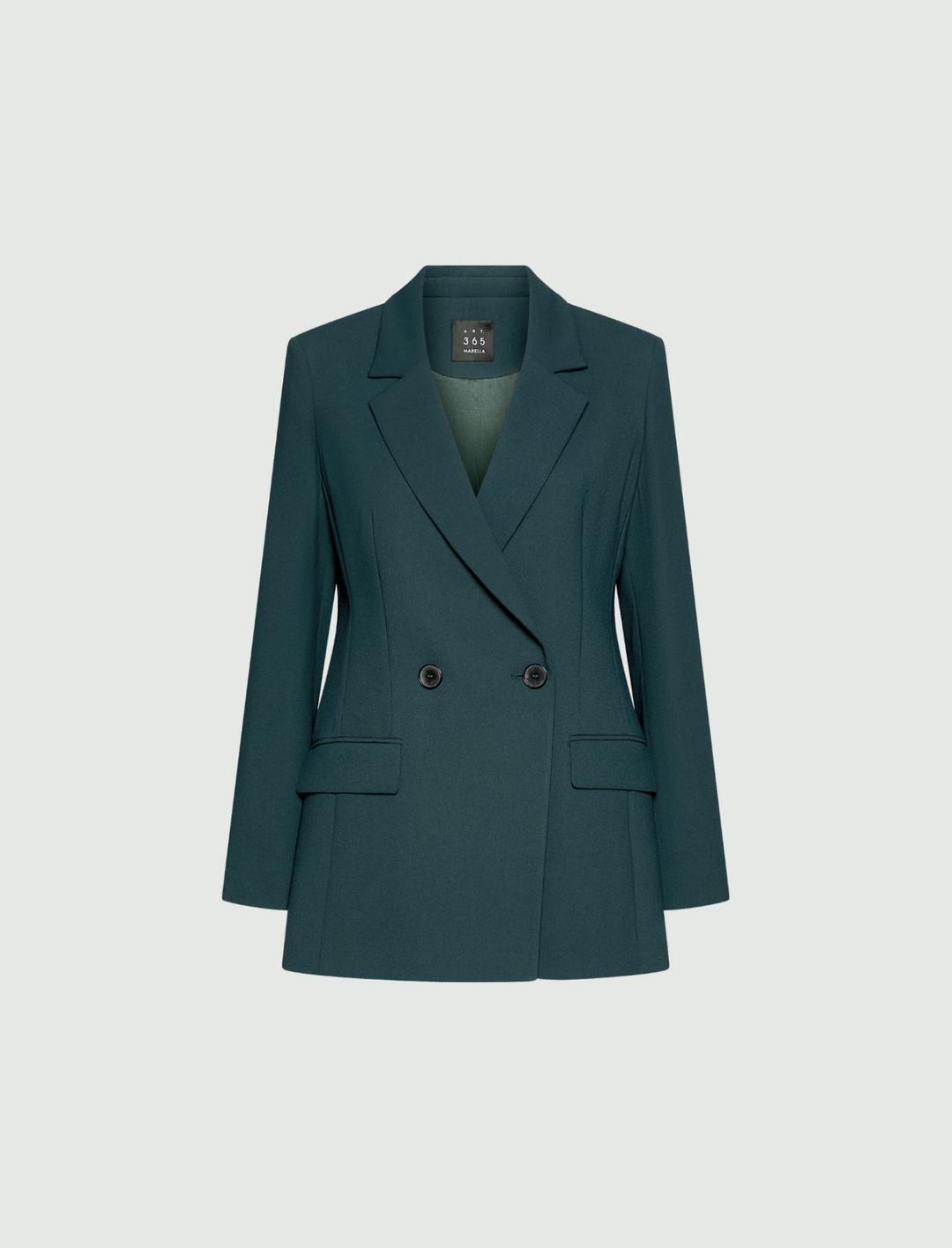 Blazer doppiopetto in envers satin | Marella Blazer doppiopetto in envers satin - 1 | Marella