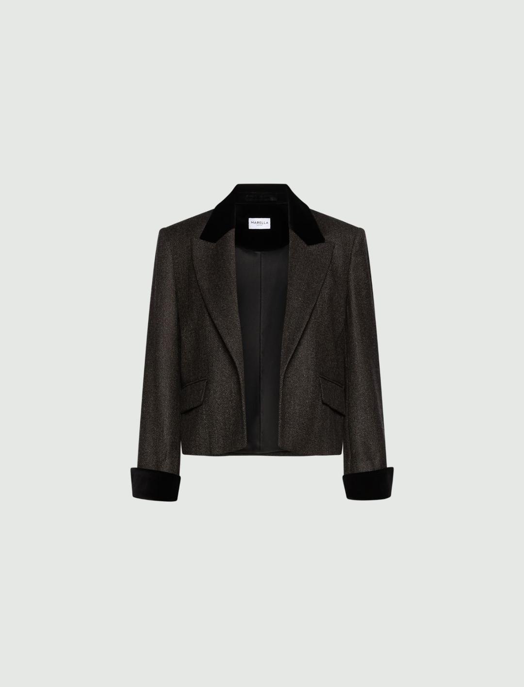 Blazer aperto con dettagli in velluto | Marella Blazer aperto con dettagli in velluto - 1 | Marella