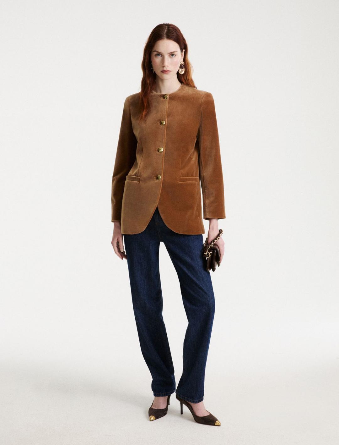 Blazer dritto in velluto stretch | Marella Blazer dritto in velluto stretch - 2 | Marella