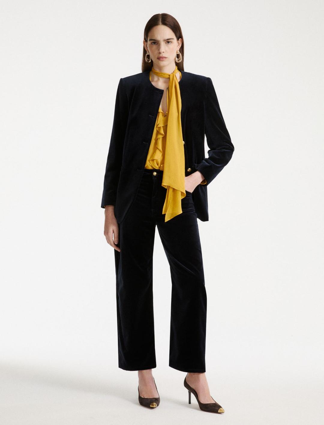 Blazer dritto in velluto stretch | Marella Blazer dritto in velluto stretch - 2 | Marella