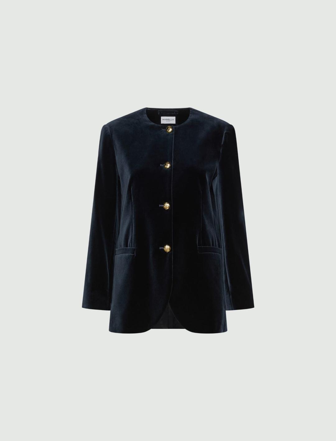 Blazer dritto in velluto stretch | Marella Blazer dritto in velluto stretch - 1 | Marella