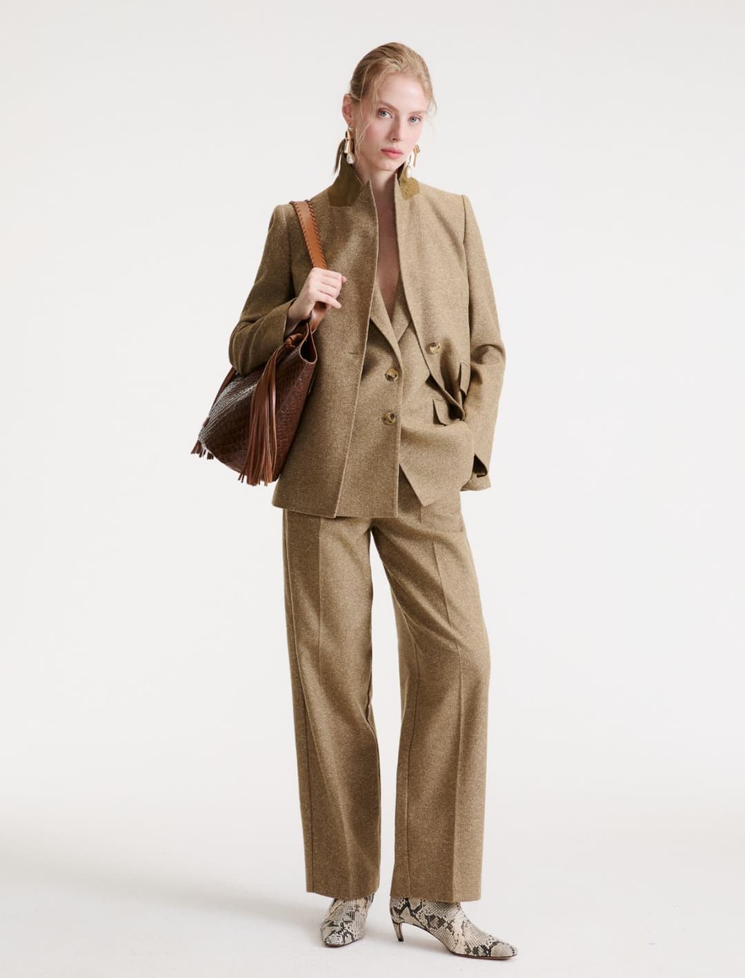 Giacca in tweed con dettagli in jacquard | Marella Giacca in tweed con dettagli in jacquard - 2 | Marella
