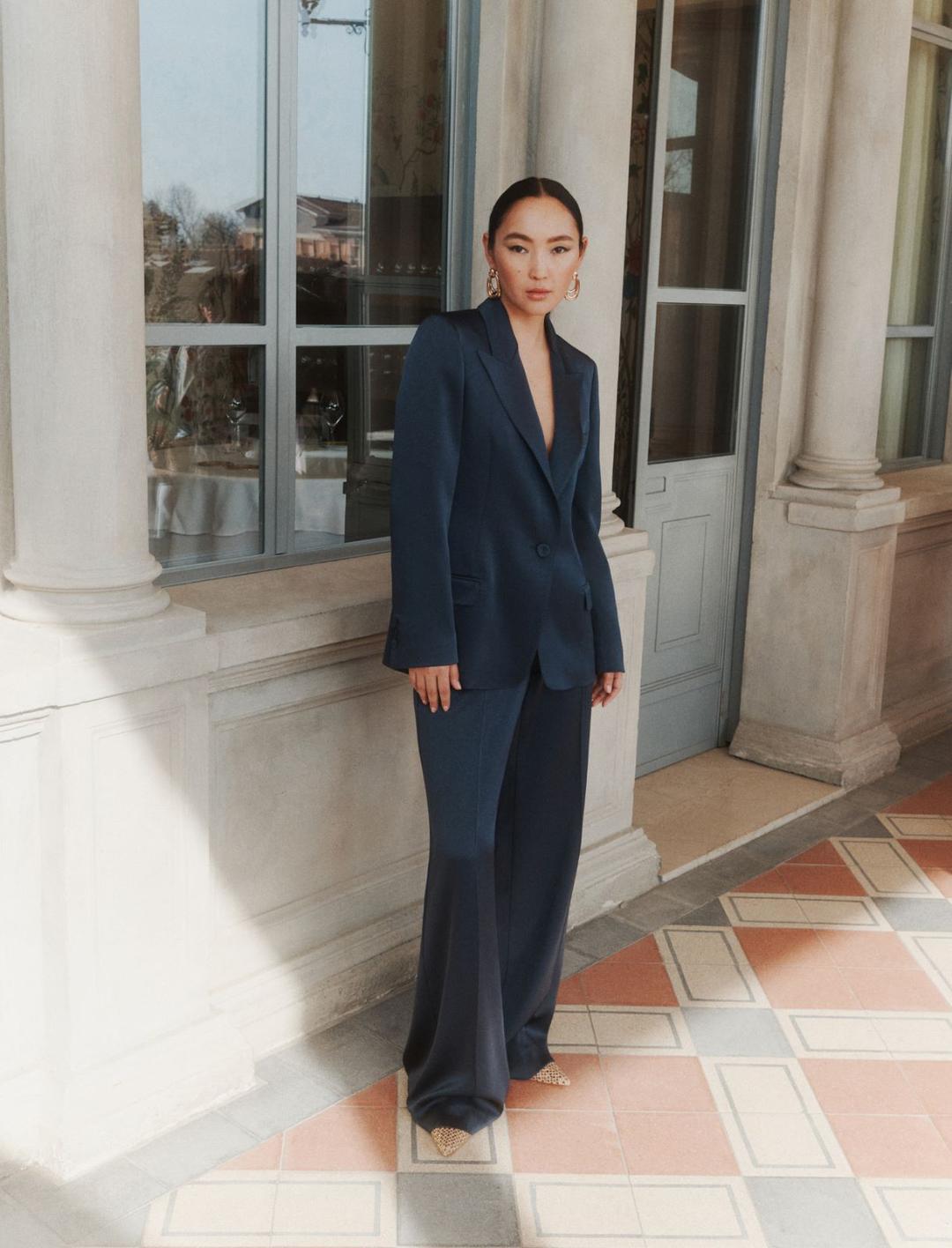 Blazer monopetto in satin | Marella Blazer monopetto in satin - 2 | Marella