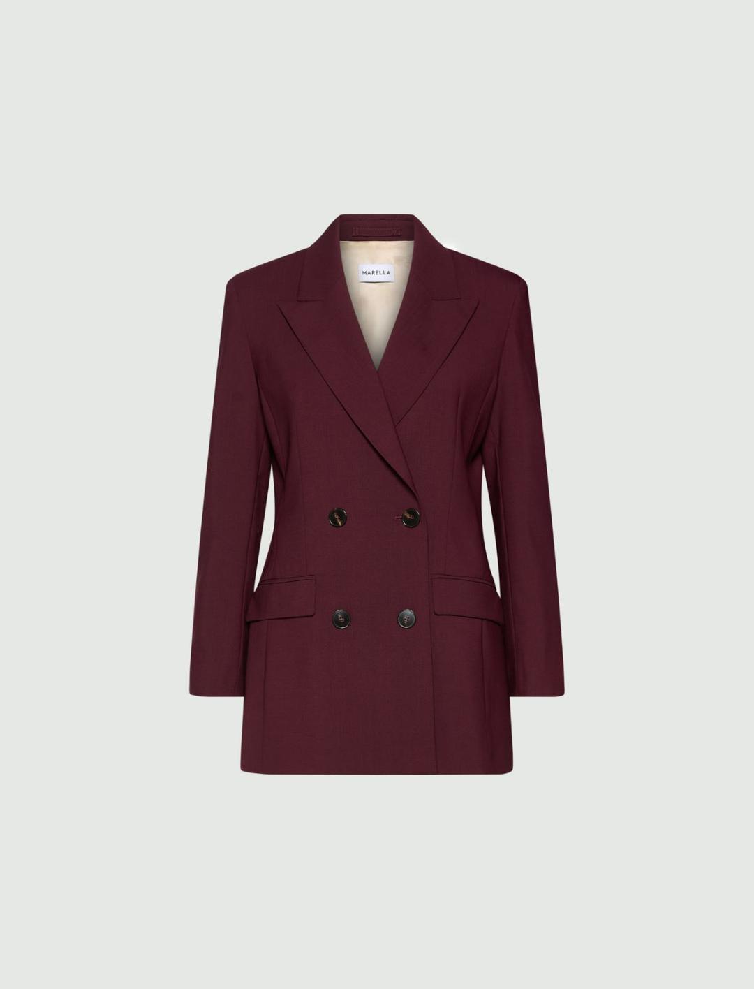 Blazer doppiopetto in lana stretch | Marella Blazer doppiopetto in lana stretch - 1 | Marella