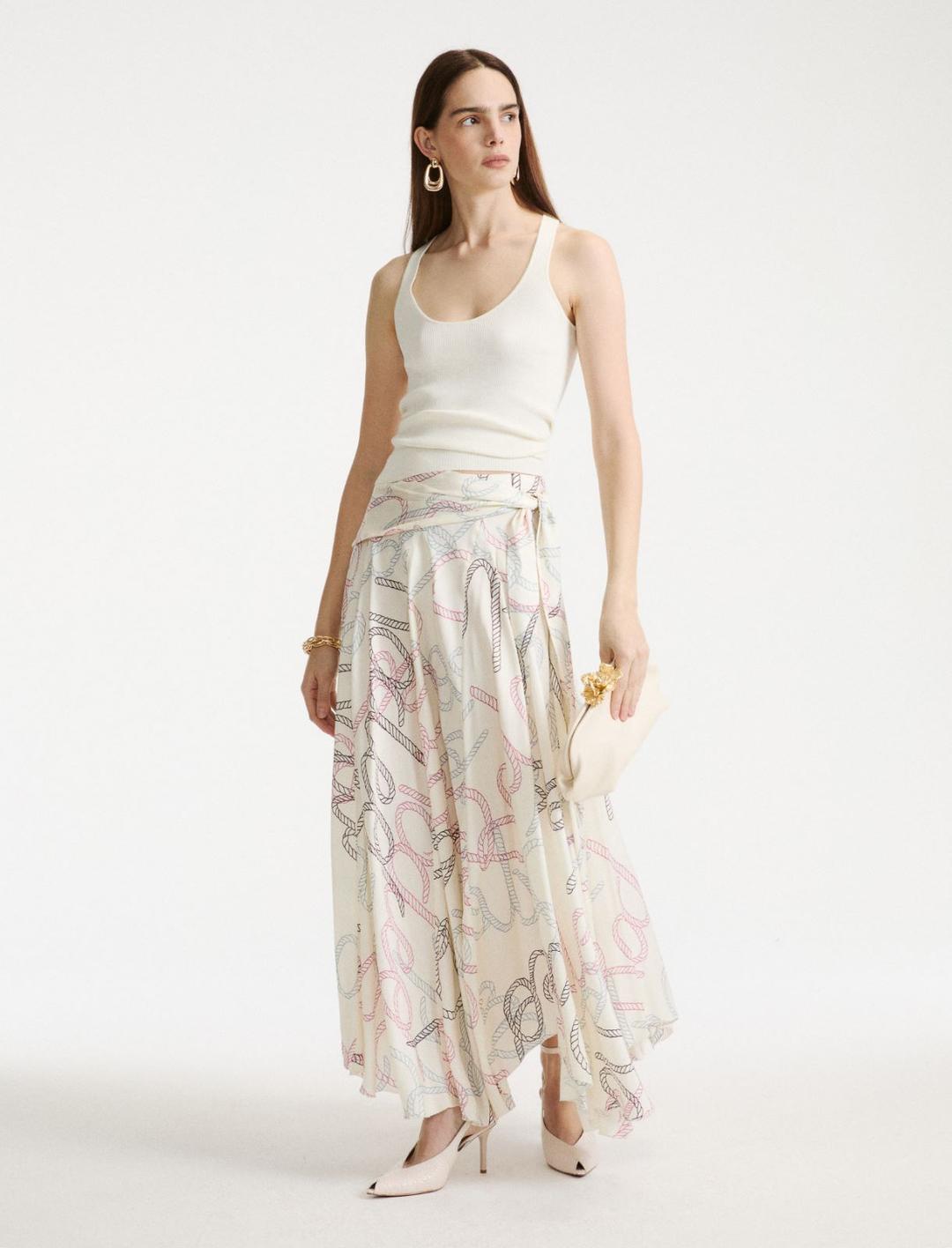 Gonna svasata in twill stampato | Marella Gonna svasata in twill stampato - 2 | Marella