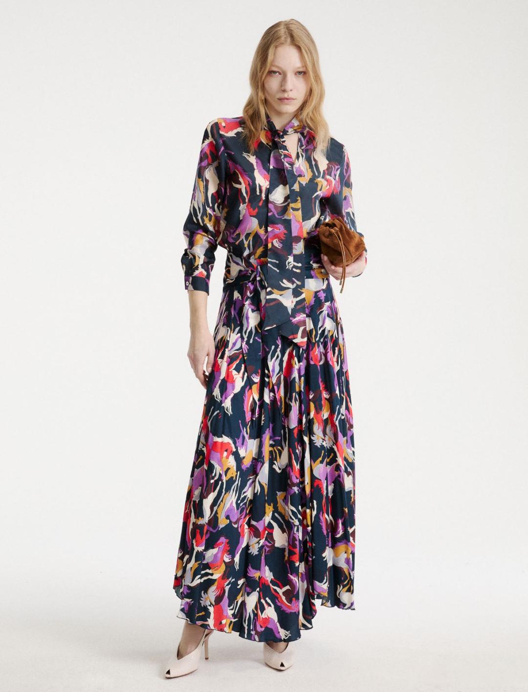 Gonna svasata in twill stampato | Marella Gonna svasata in twill stampato - 2 | Marella