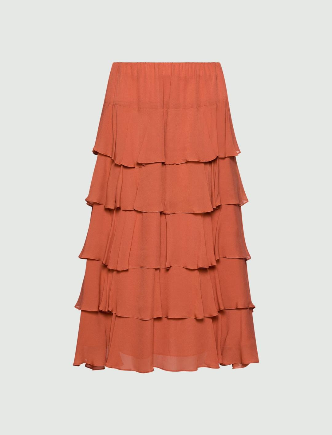 Gonna con balze in georgette | Marella Gonna con balze in georgette - 1 | Marella