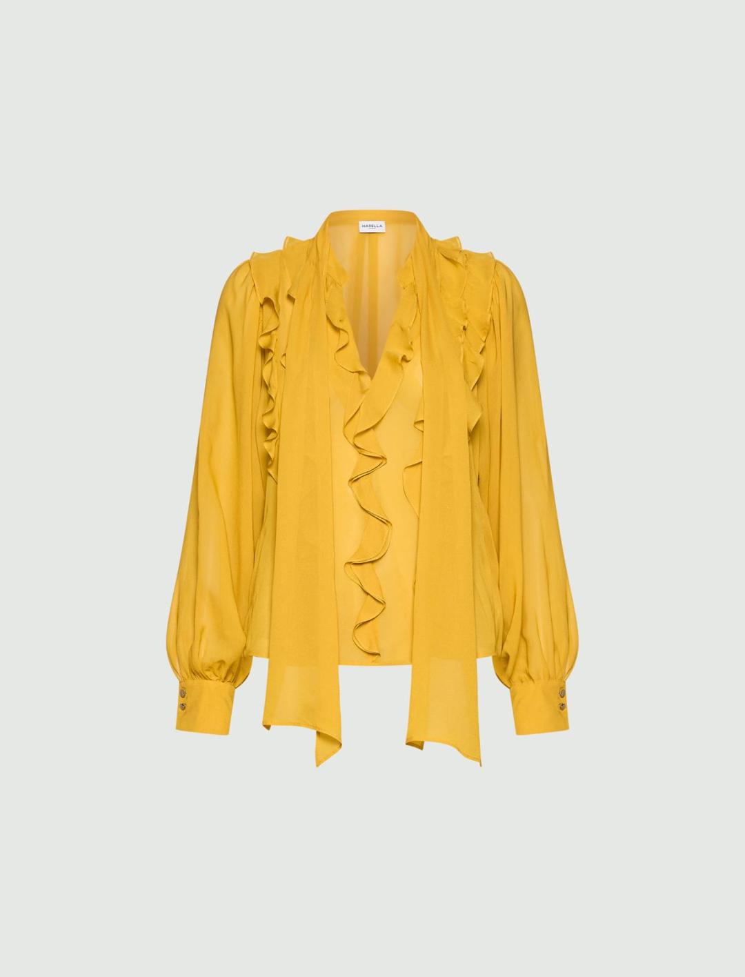 Camicia in georgette con rouche | Marella Camicia in georgette con rouche - 1 | Marella