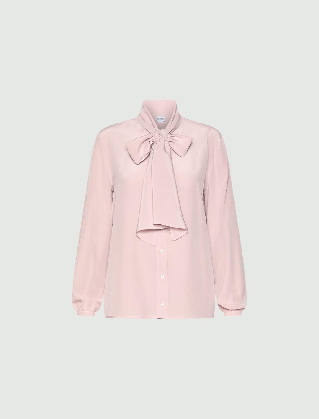 Camicia in seta lavata con fiocco | Marella Camicia in seta lavata con fiocco - 1 | Marella