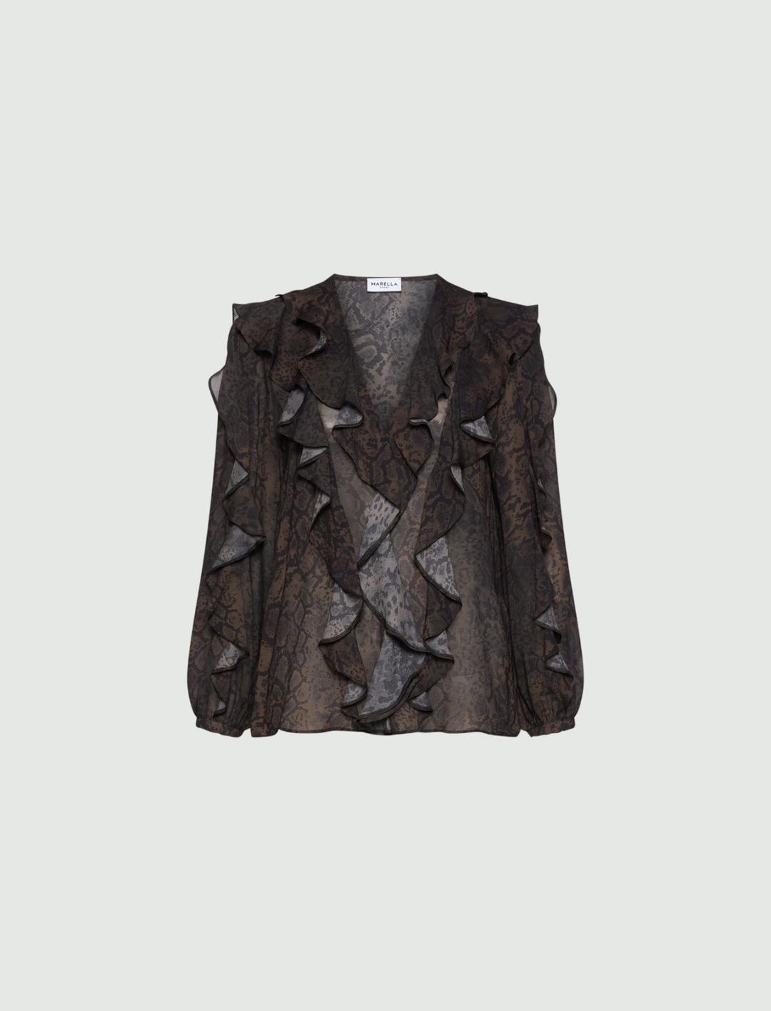 Blusa in georgette con rouche | Marella Blusa in georgette con rouche - 1 | Marella