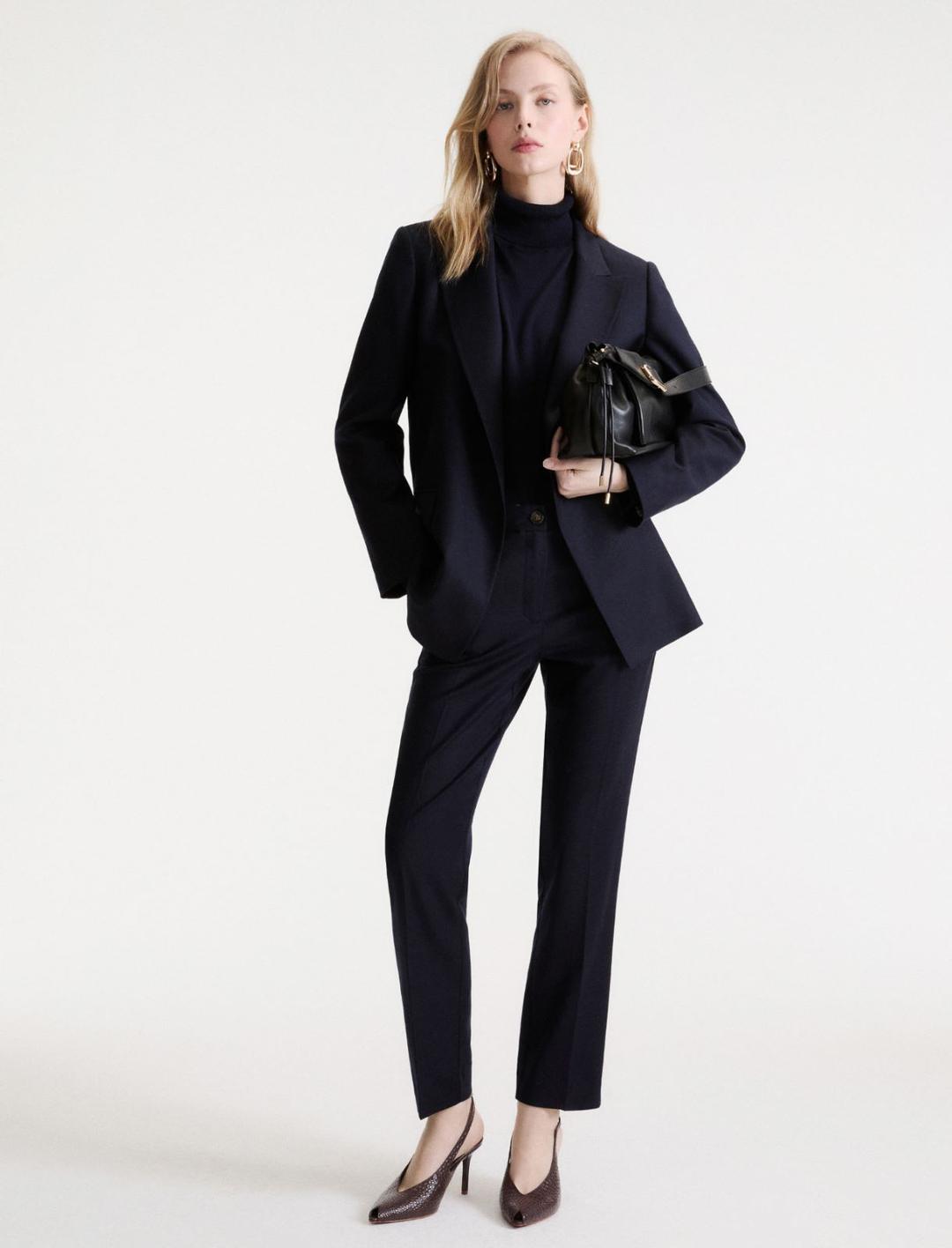 Pantalone slim in flanella di lana | Marella Pantalone slim in flanella di lana - 2 | Marella