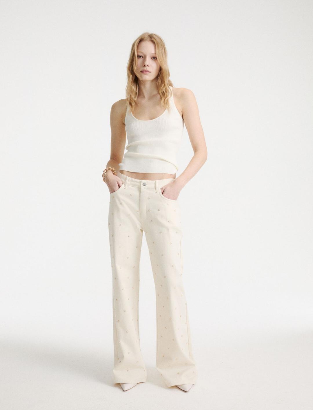 Jeans wide leg con applicazioni | Marella Jeans wide leg con applicazioni - 2 | Marella