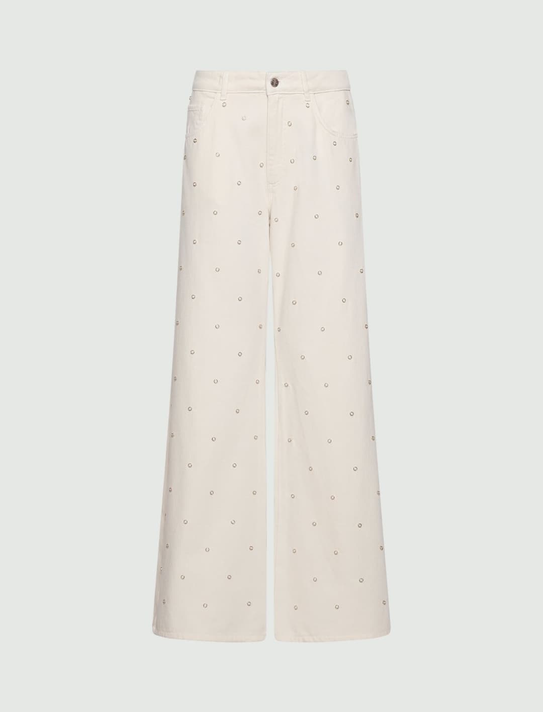 Jeans wide leg con applicazioni | Marella Jeans wide leg con applicazioni - 2 | Marella