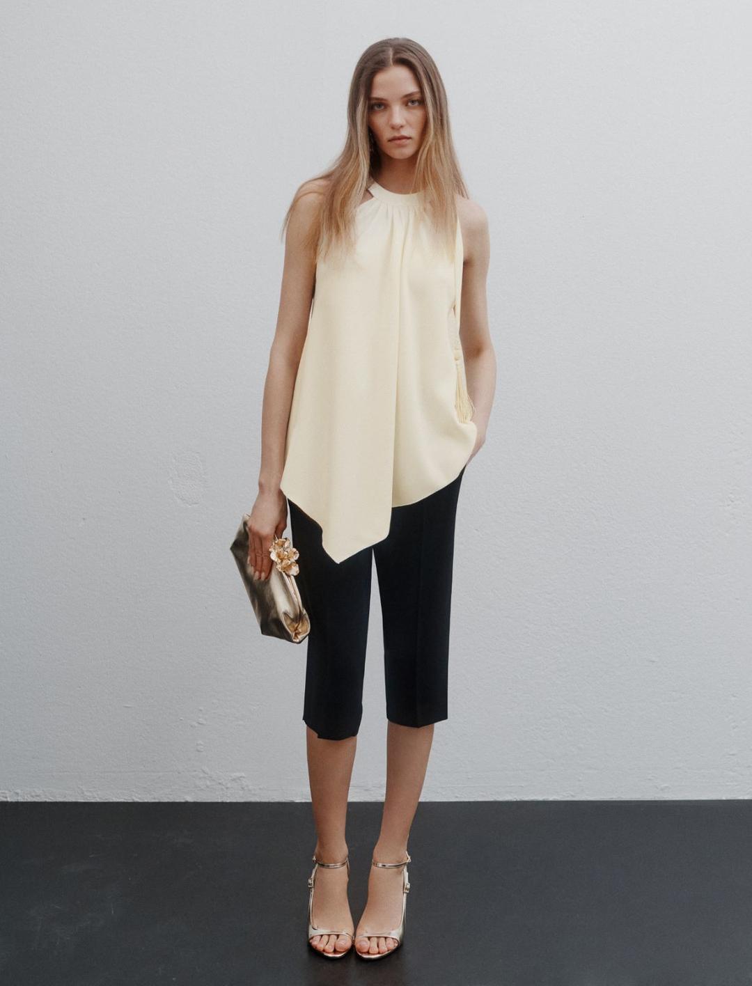 Top asimmetrico in envers satin | Marella Top asimmetrico in envers satin - 2 | Marella
