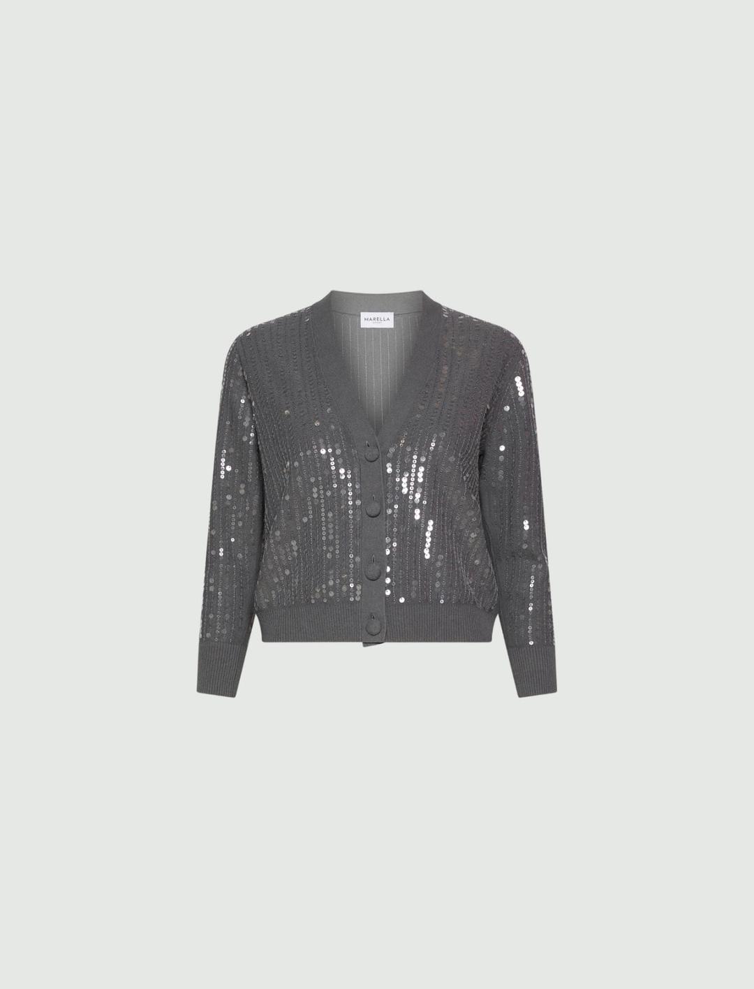 Cardigan in maglia bouclé con paillette | Marella Cardigan in maglia bouclé con paillette - 1 | Marella