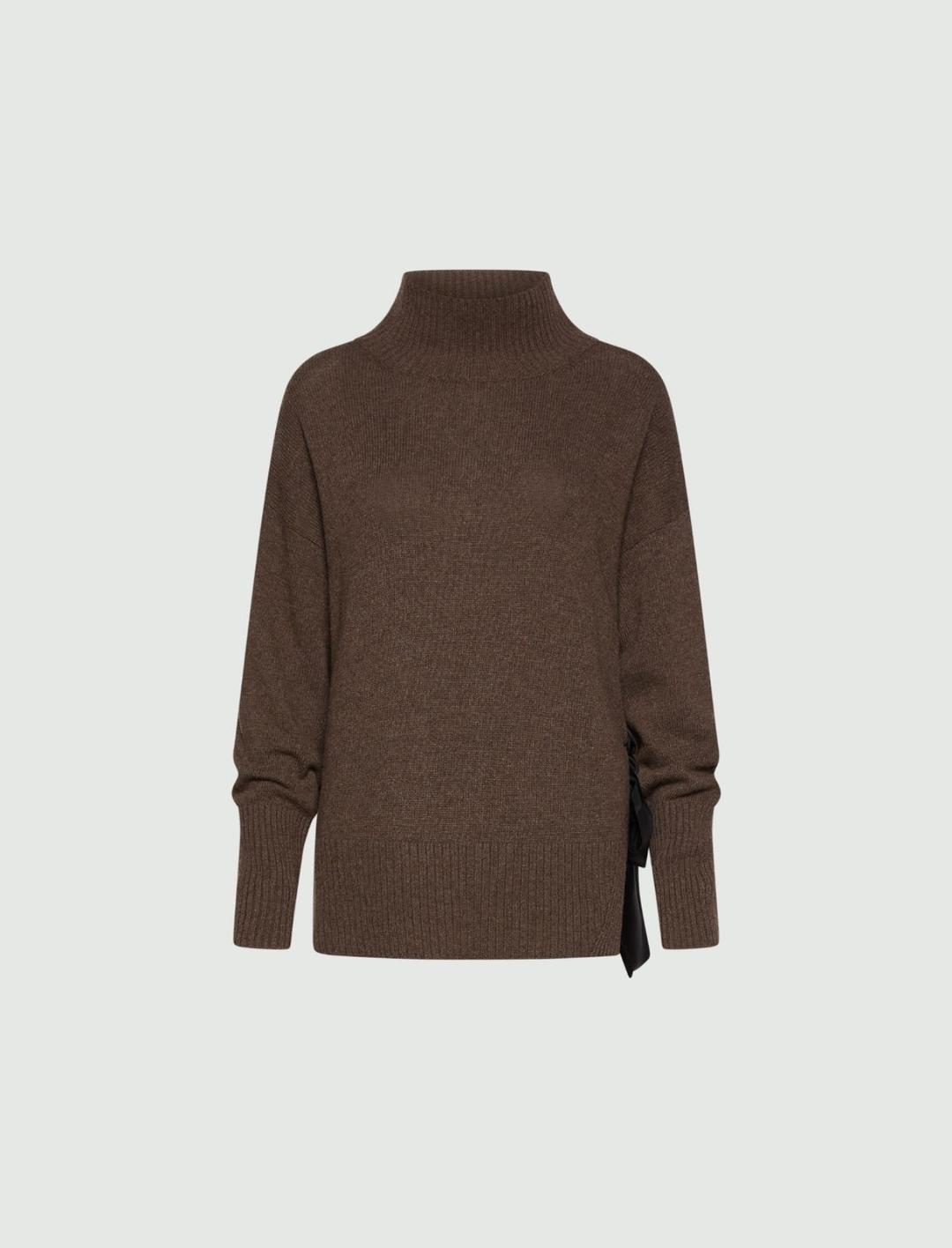Maglia a lupetto misto cashmere con fusciacca in seta | Marella Maglia a lupetto misto cashmere con fusciacca in seta - 1 | Marella