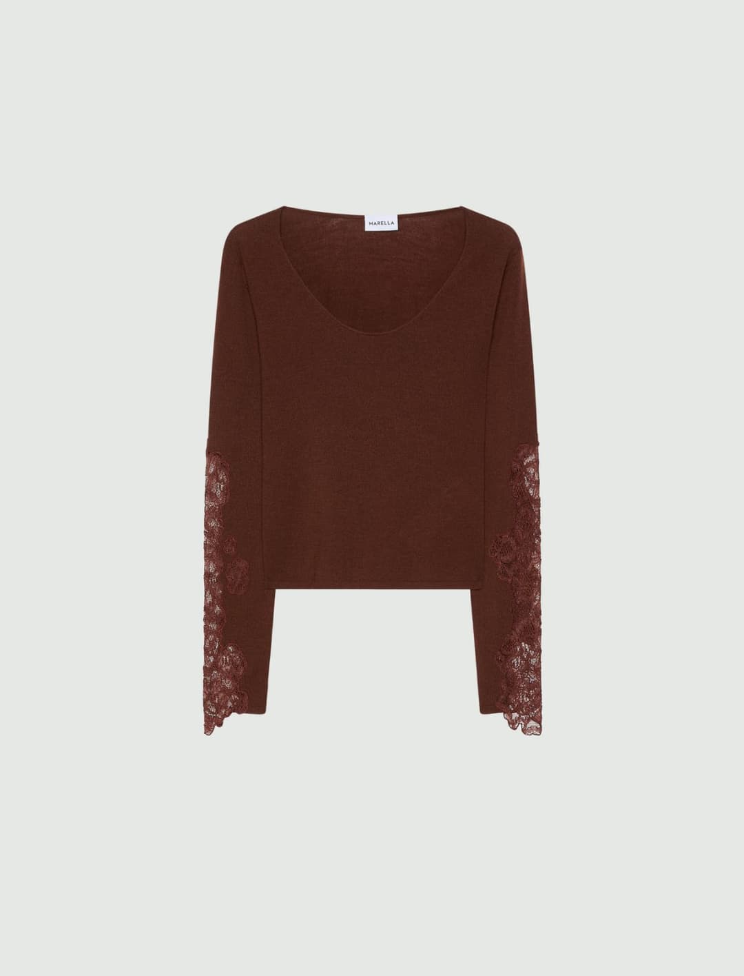 Maglia aderente con intarsio in pizzo | Marella Maglia aderente con intarsio in pizzo - 1 | Marella