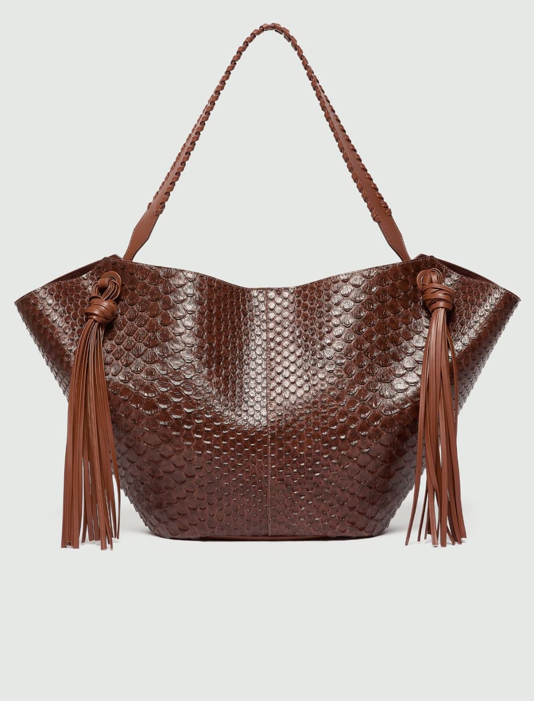 Borsa shopper con stampa rettile e maxi nappe | Marella Borsa shopper con stampa rettile e maxi nappe - 1 | Marella