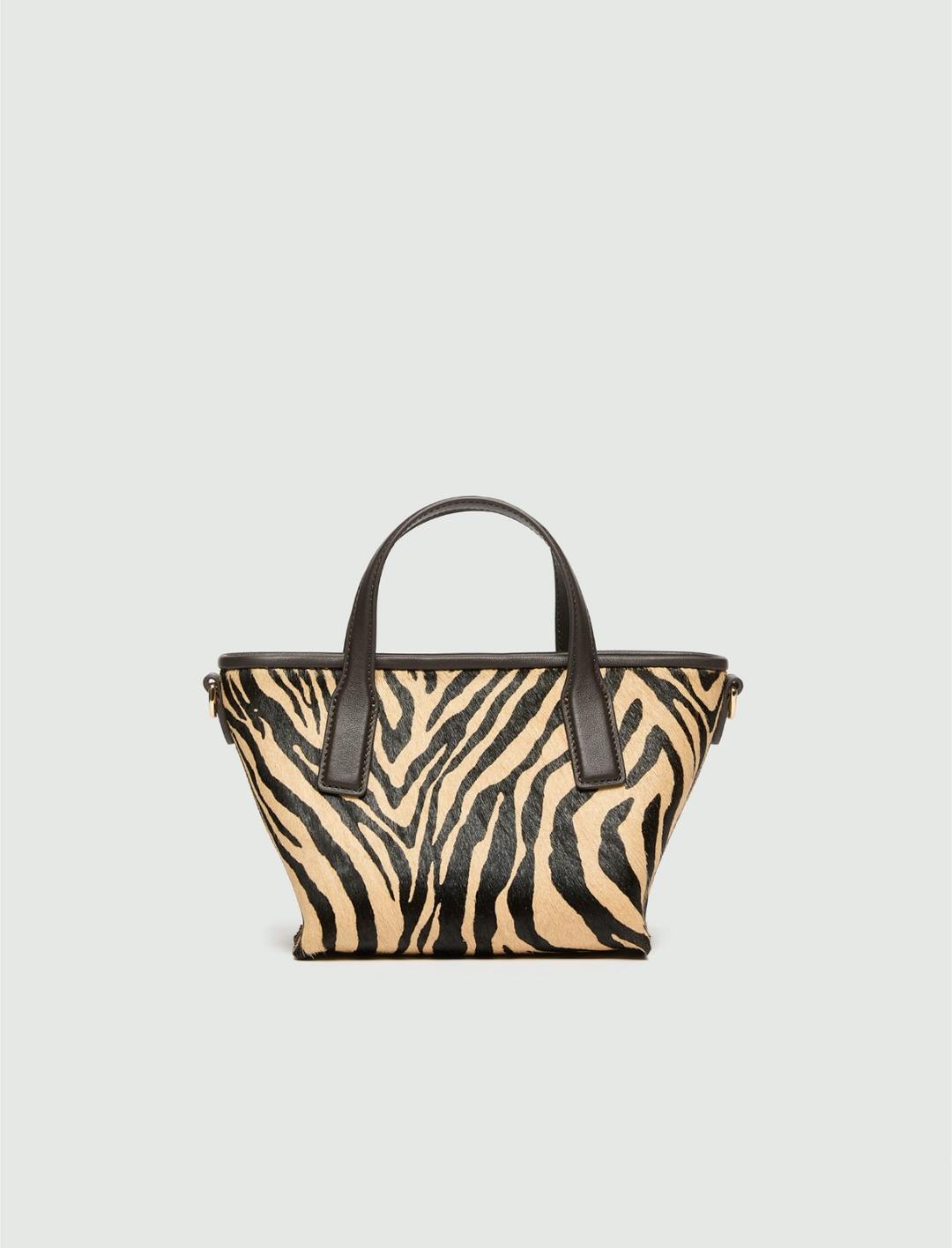 Shopper piccola in pelle zebrata | Marella Shopper piccola in pelle zebrata - 1 | Marella