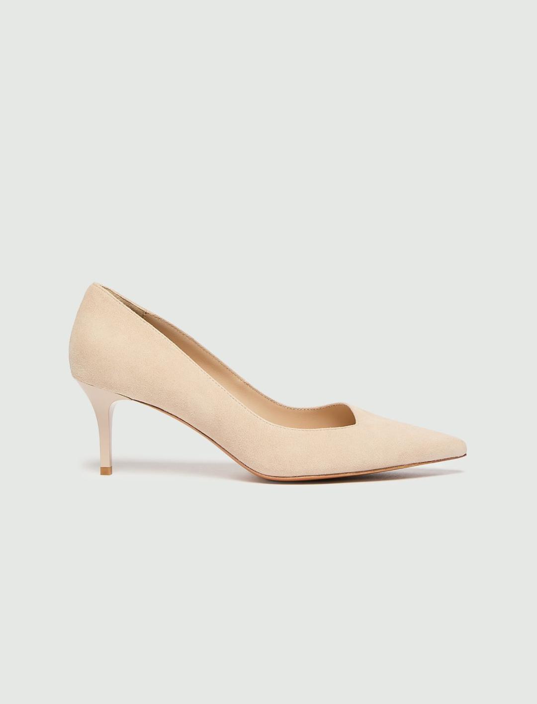 Décolleté in pelle scamosciata con scollo asimmetrico | Marella Décolleté in pelle scamosciata con scollo asimmetrico - 1 | Marella